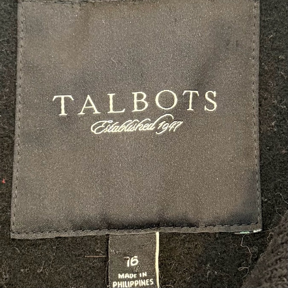 Talbots Jacket Coat Wool Full Zip Lined Knit Cuff… - image 4